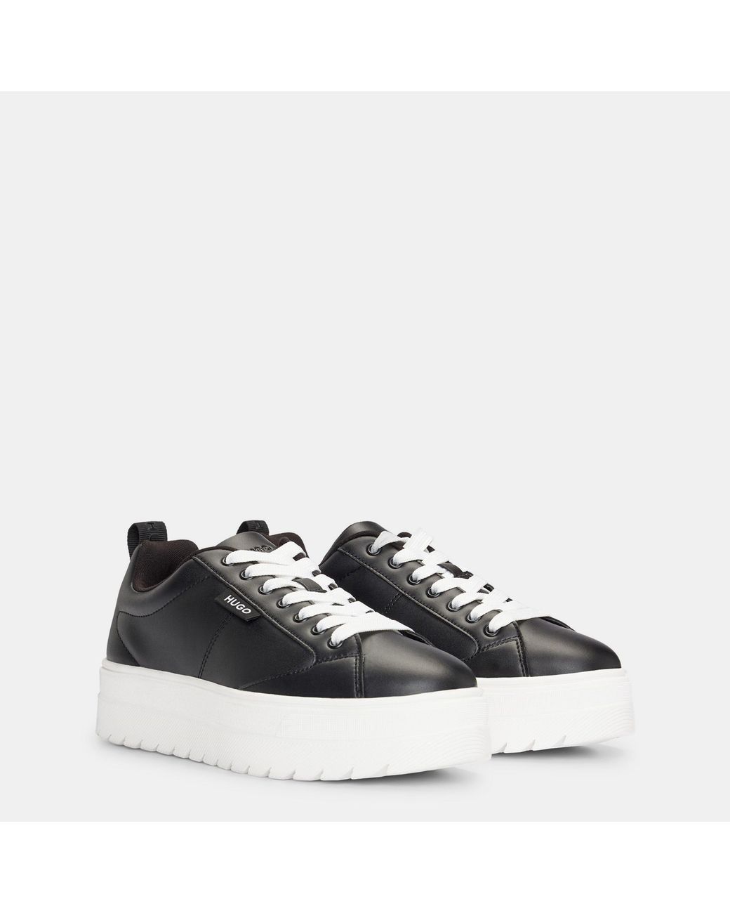 HUGO Black Lyssa Tenn Platform Trainers
