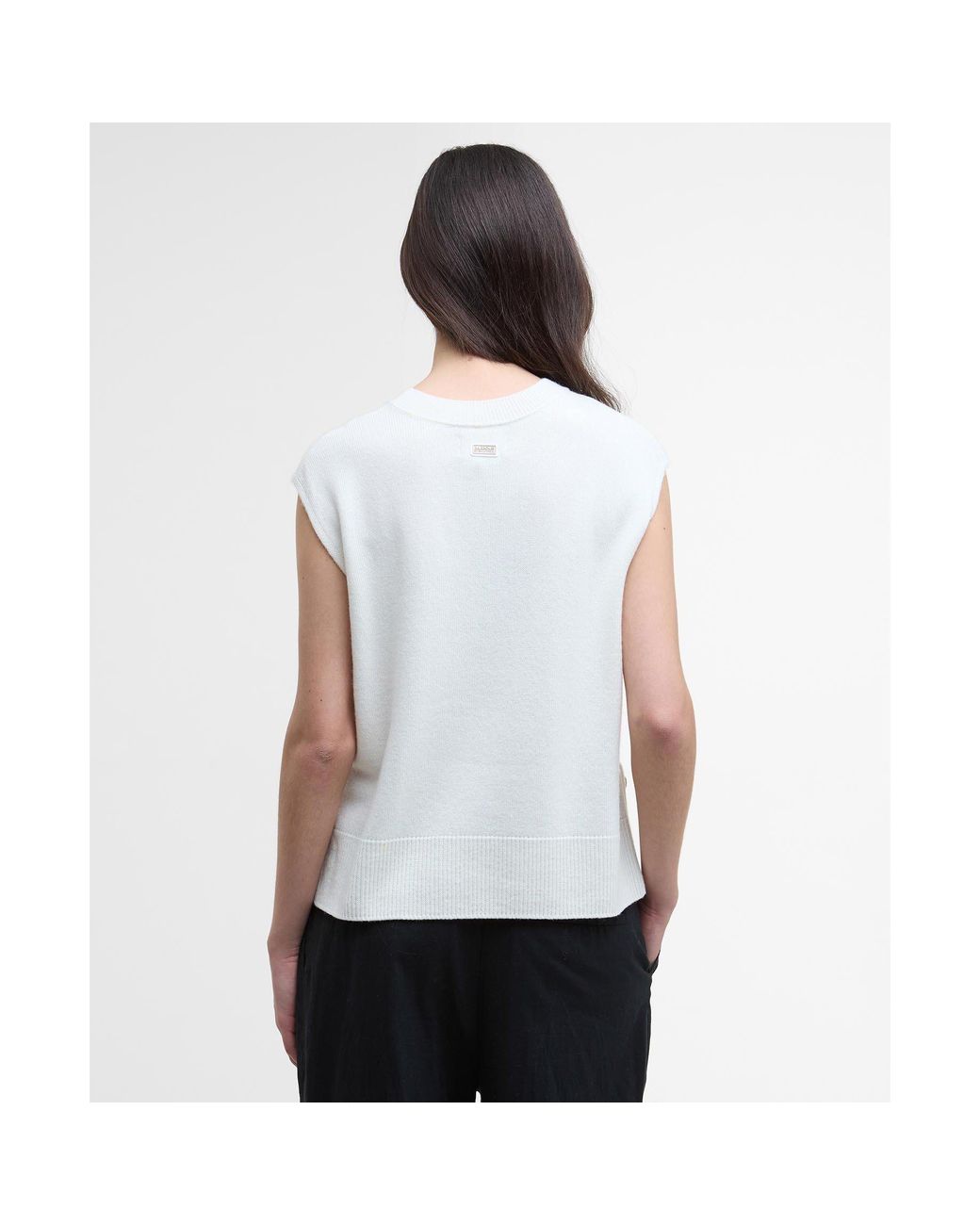 Barbour White Lana Sweater Vest