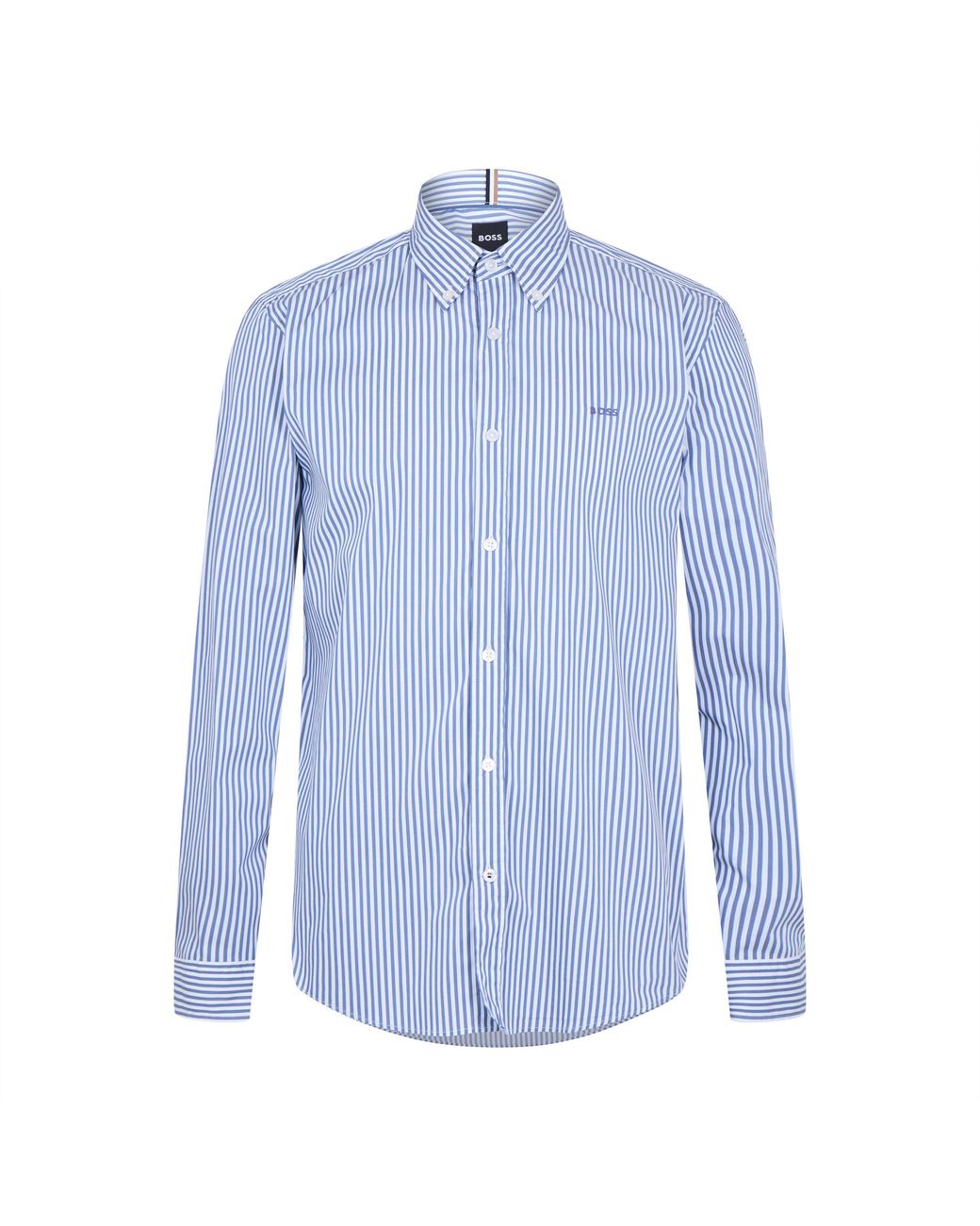 Boss Blue Roan Bd Striped Long Sleeve Shirt for men