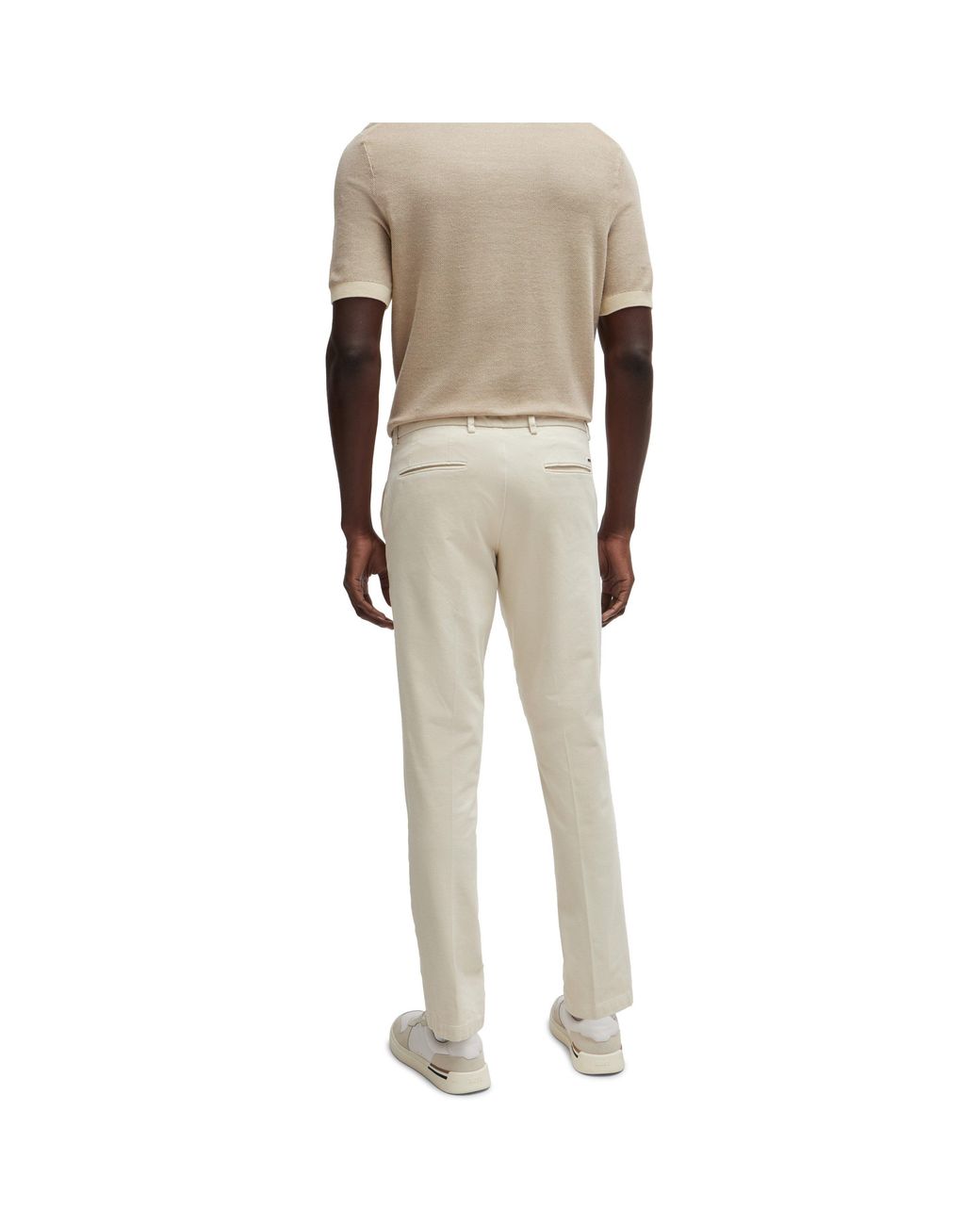 Boss Natural Kaito1 Straight Leg Trousers for men