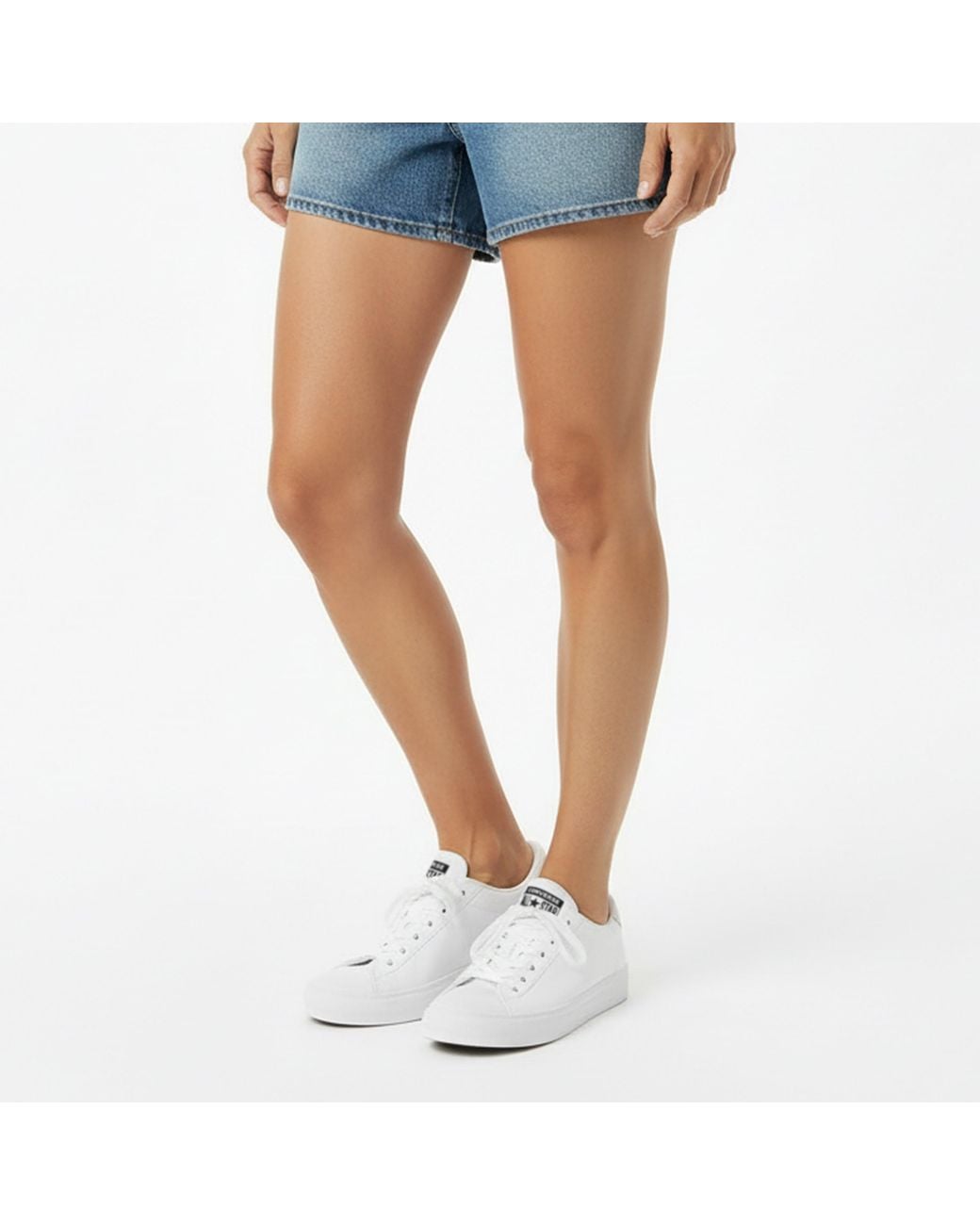 Converse White Canvas Trainers