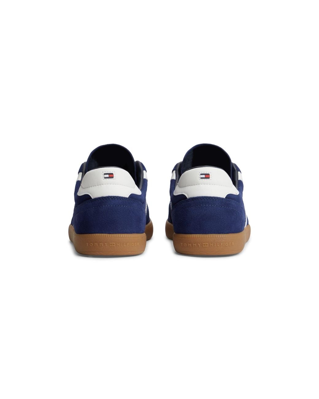Tommy Hilfiger Blue Th Tribeca Suede Mixed Texture Trainers for men
