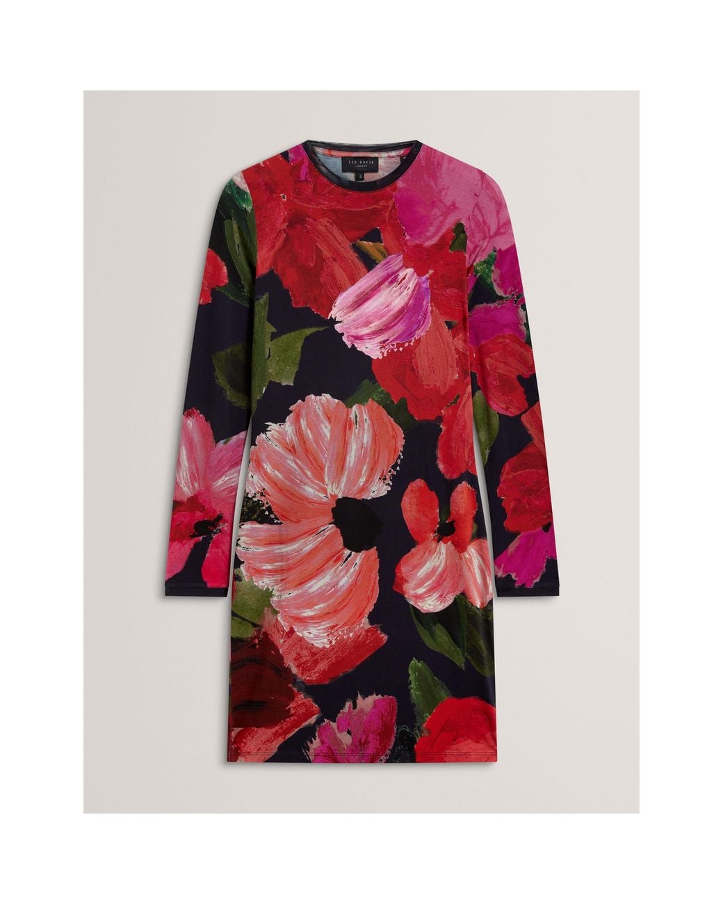 Ted Baker Red Ted Ls Mini Dress Ld71