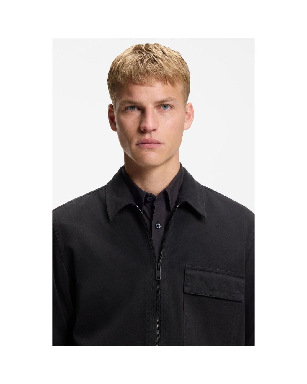 Boss Black Lorum Cotton Full-Zip Jacket for men