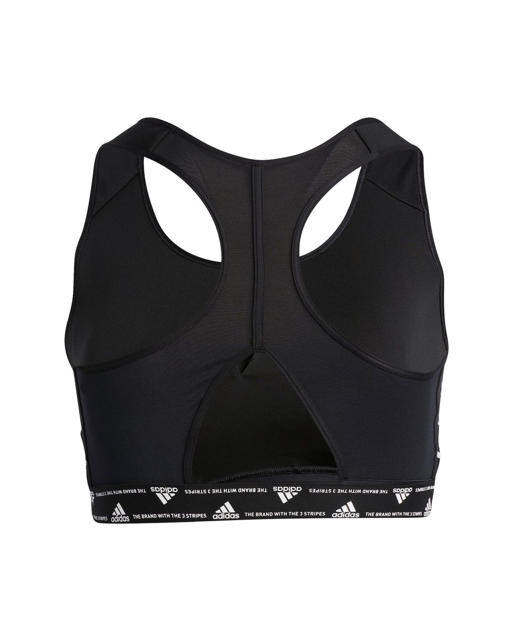 Adidas Black Powerreact Training Medium-Support 3-Stripe