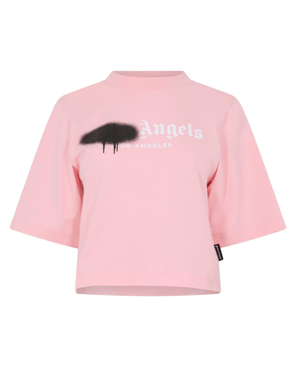 Palm Angels Pink Spray T Cropped Crop Top