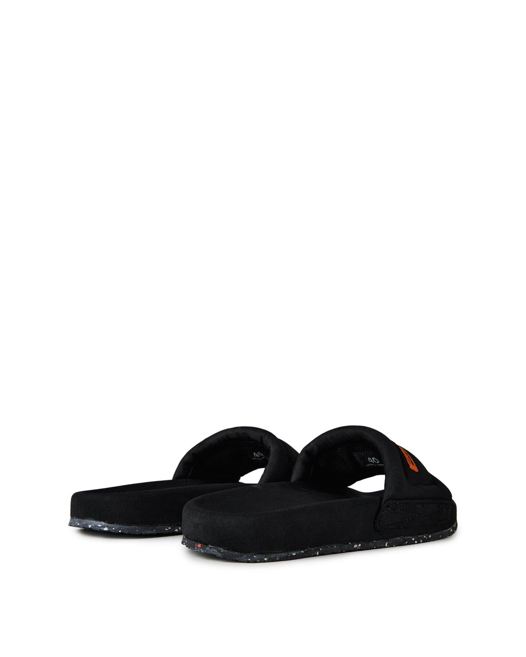 Heron Preston Black Flat Slides With Logo