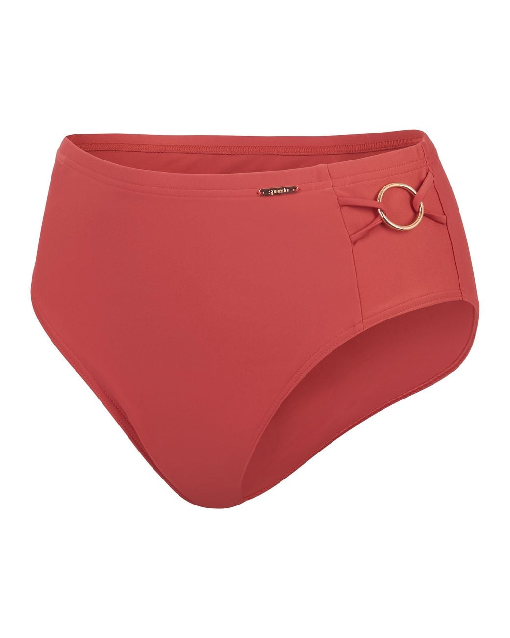 Speedo Red Shaping High-Waisted Performance Bikini Bottom