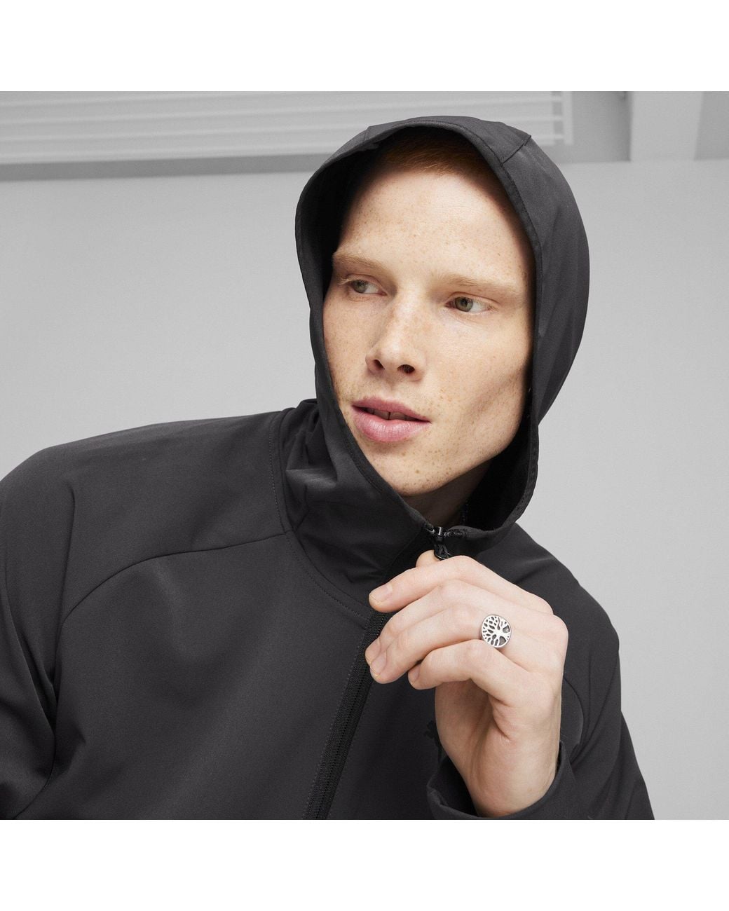 PUMA Black Tech Woven Tracksuit for men