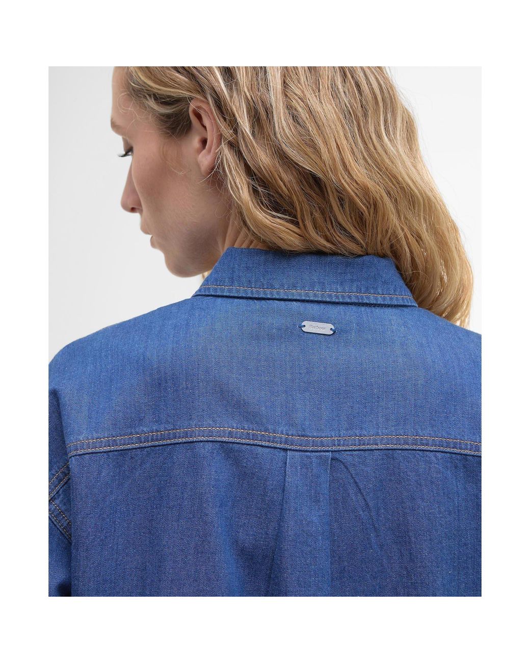 Barbour Blue Woodrow Long Sleeve Tailored Fit Denim Shirt