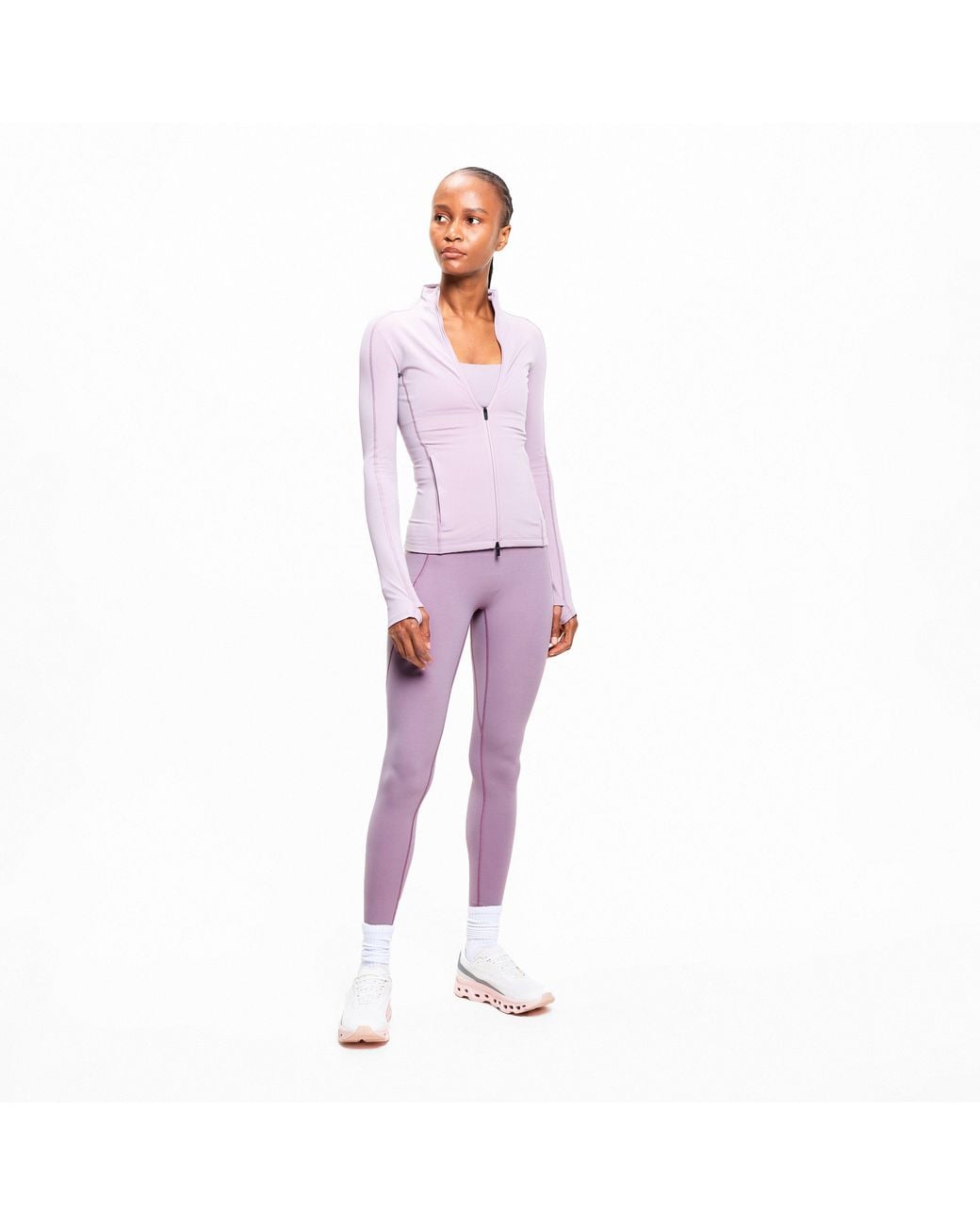 On Shoes Purple Studio Performance Gym Leggings