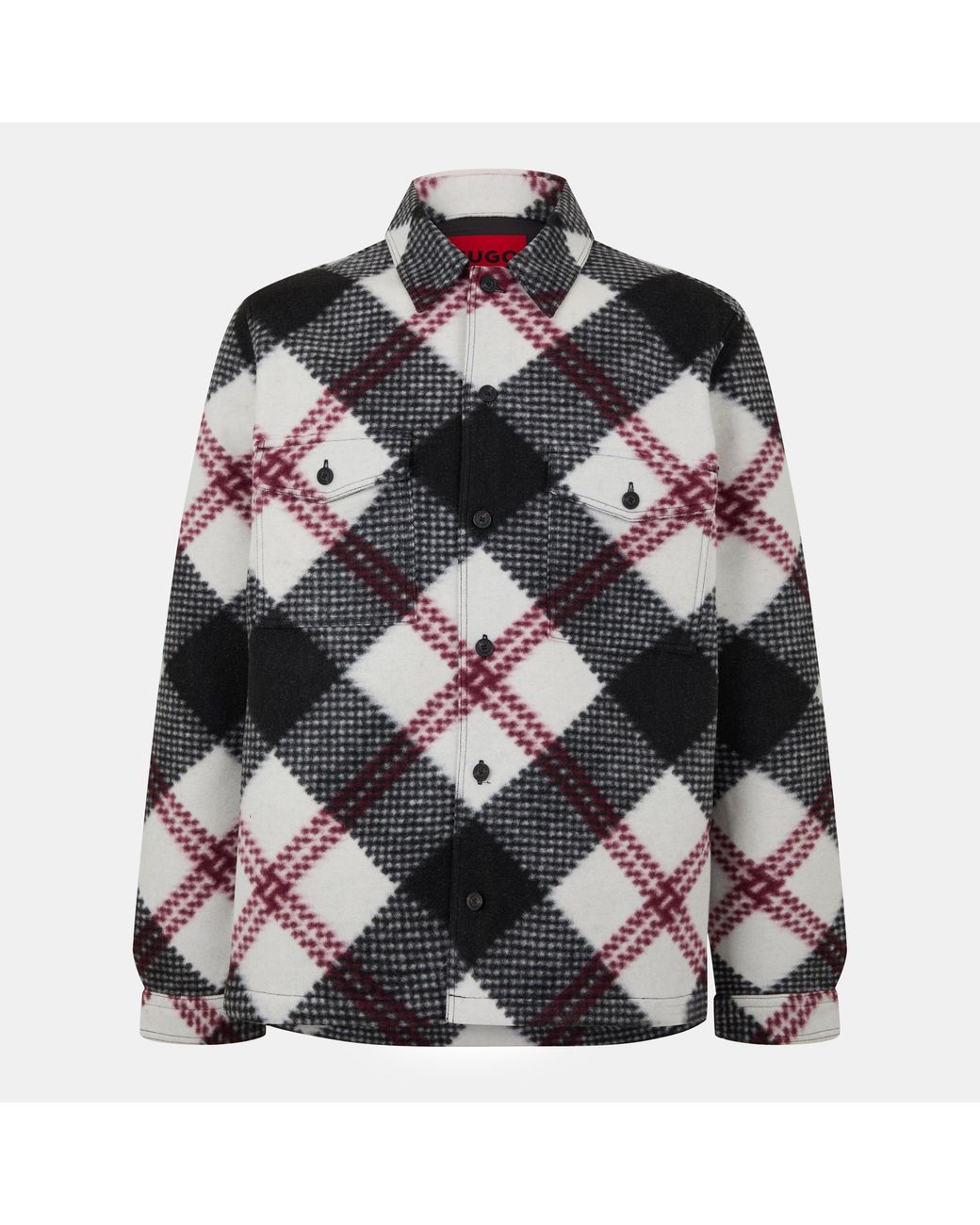 HUGO Brown Enalu Tailored Fit Overshirt for men