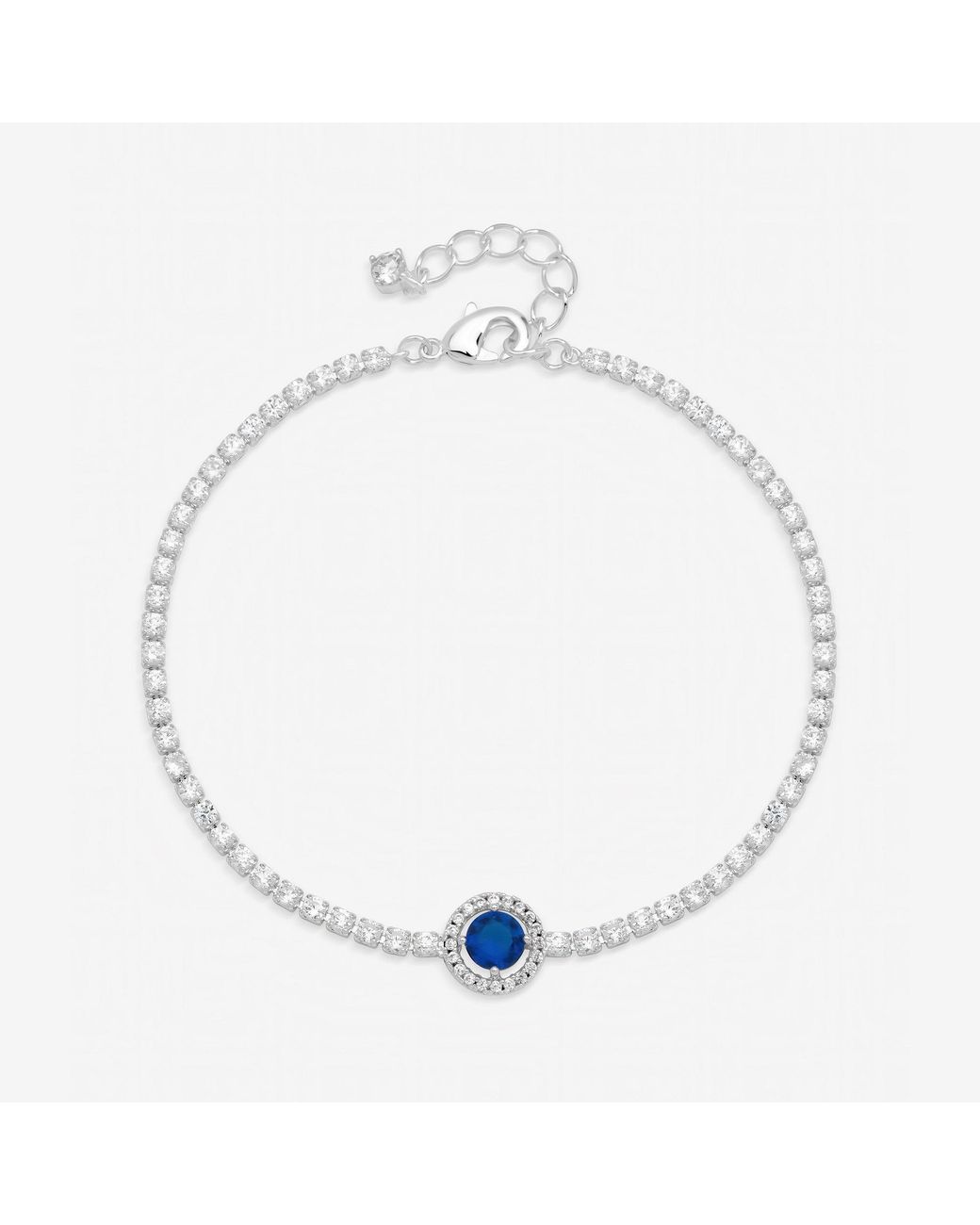 Jon Richard Blue Plated And Sapphire Crystal Stone Bracelet