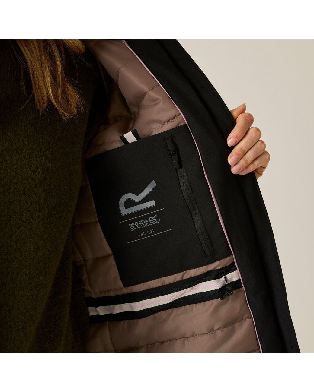 Regatta Black Marron Waterproof Jacket