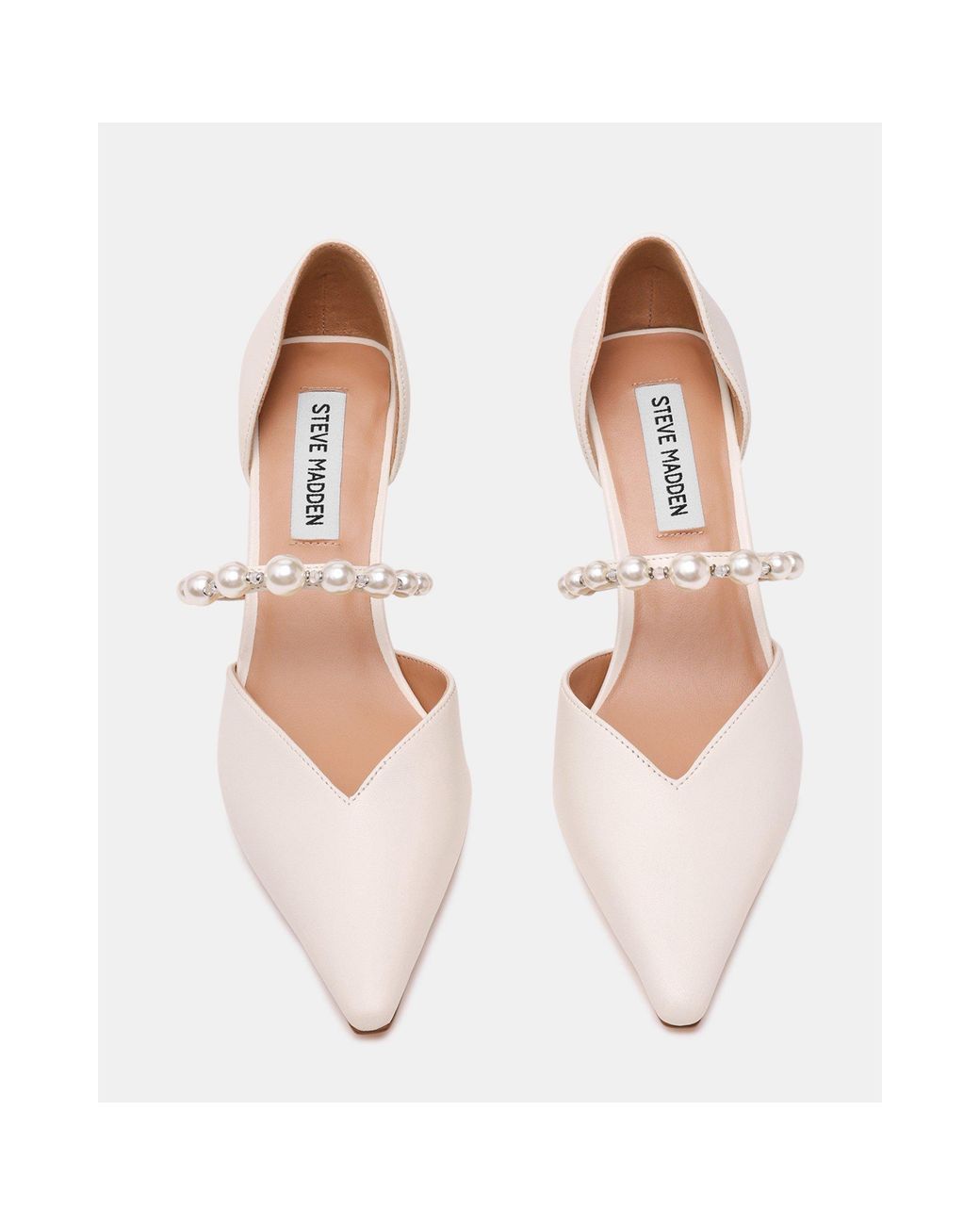 Steve Madden White Amoura 60H Stiletto Court Shoes