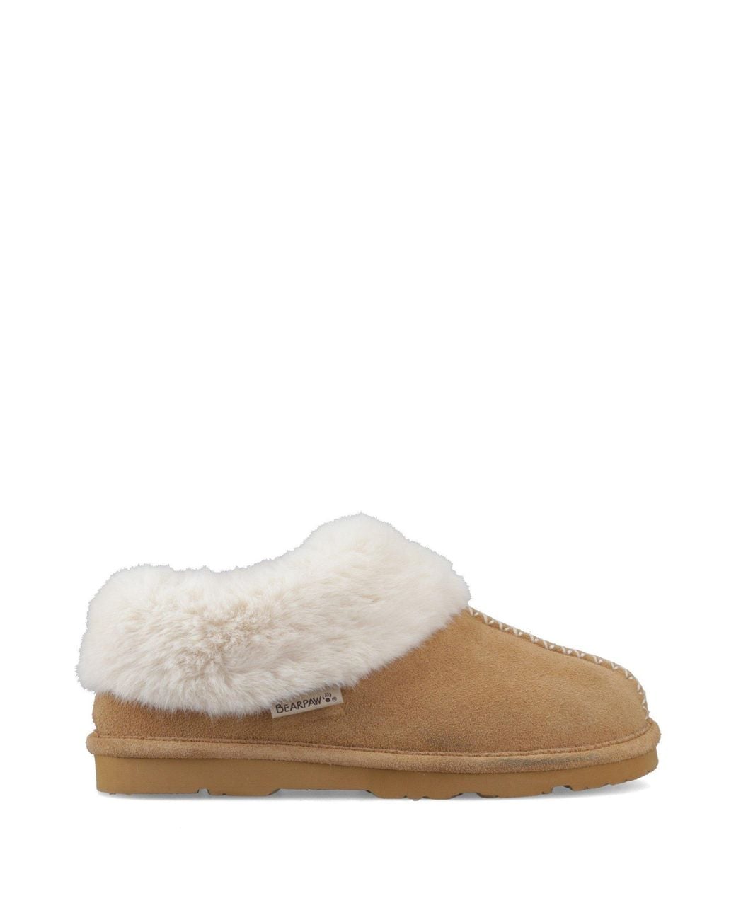 BEARPAW Natural Bella Suede Full-Fit Slippers