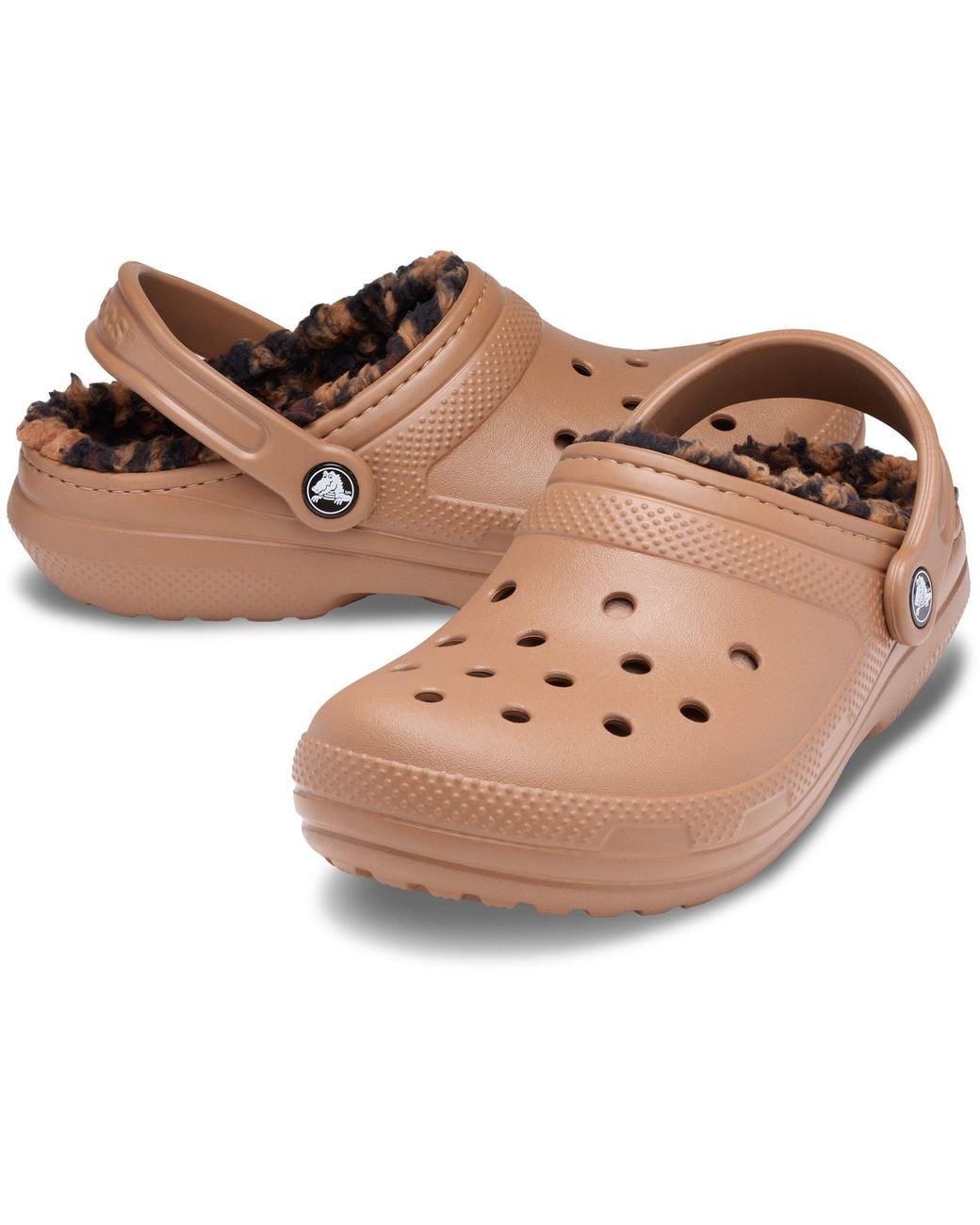 CROCSTM Brown Classic Lined Mule Slippers