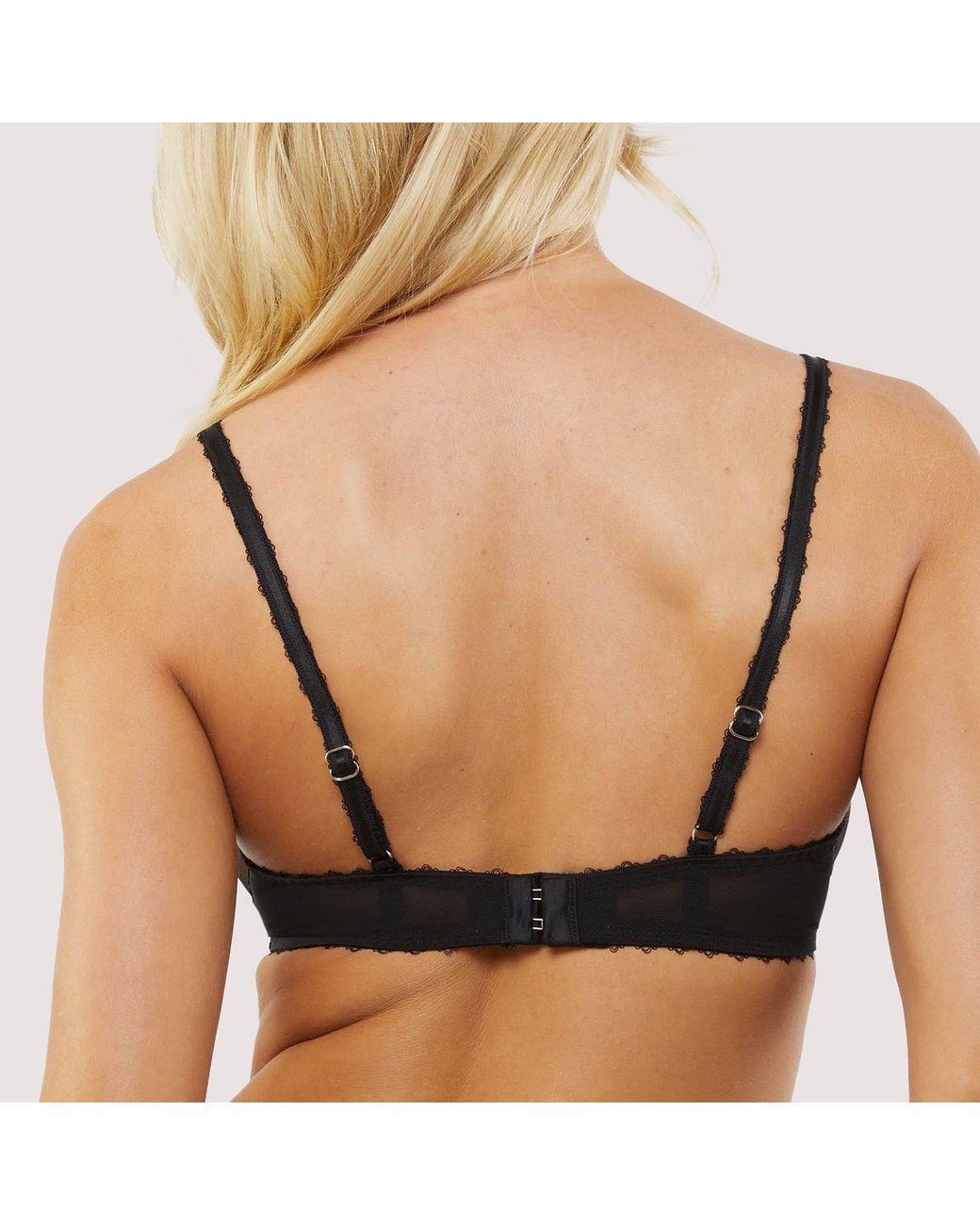 Playful Promises Black Grace Supportive Plunge Net Bra