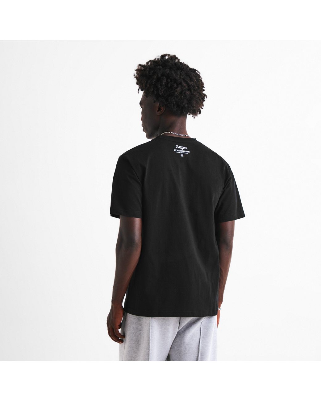 Aape Black Now Union Tee Sn63 for men