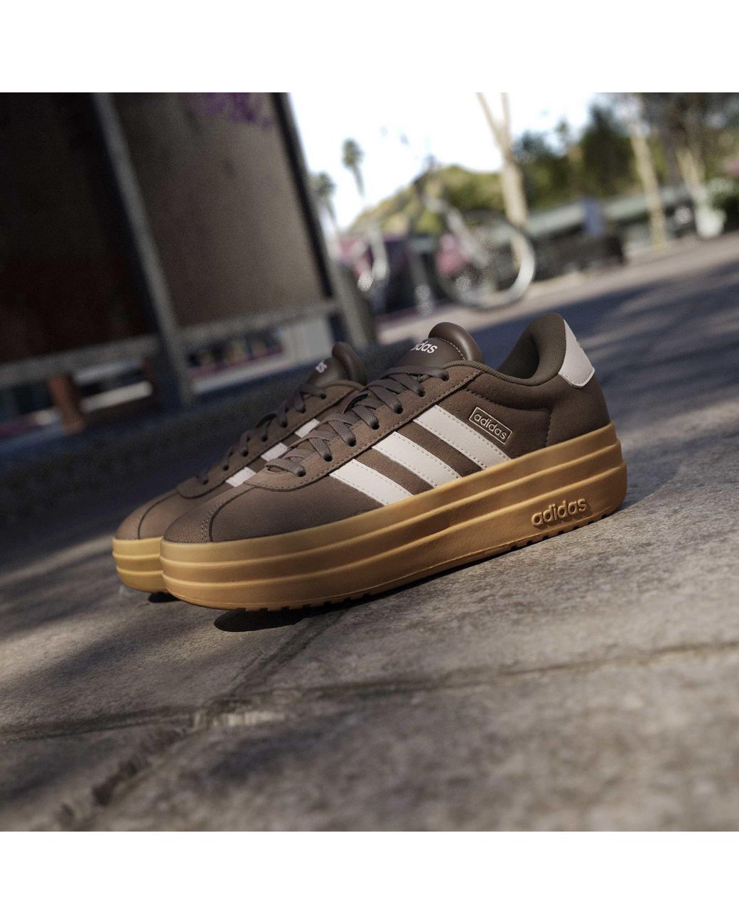 Adidas Brown Vl Court Bold Trainers