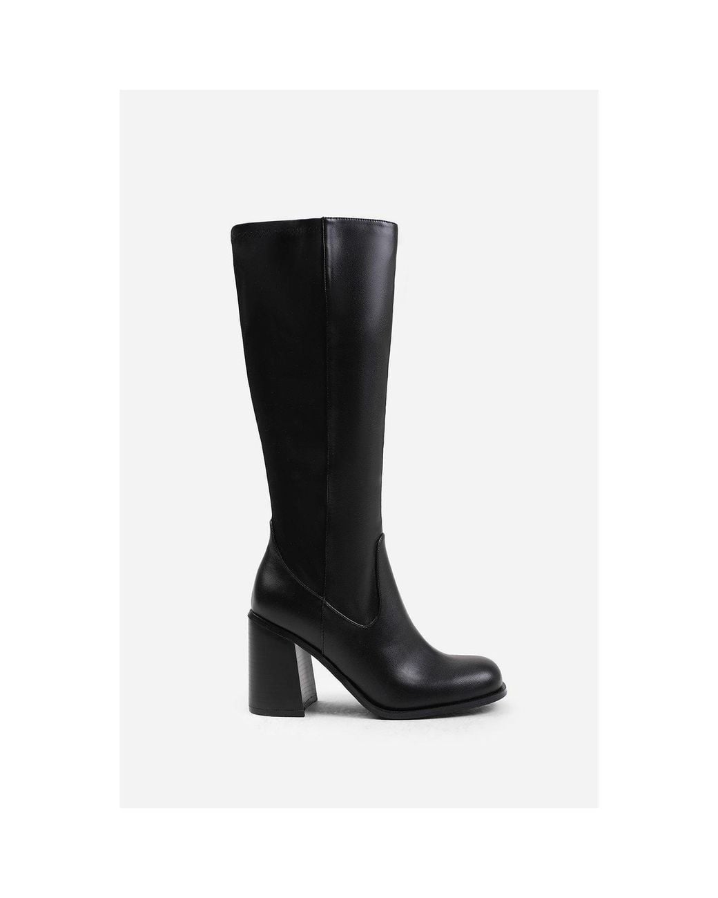 Where's That From Multicolor Where's Knee High Stretch Boots With Block Heel Zip