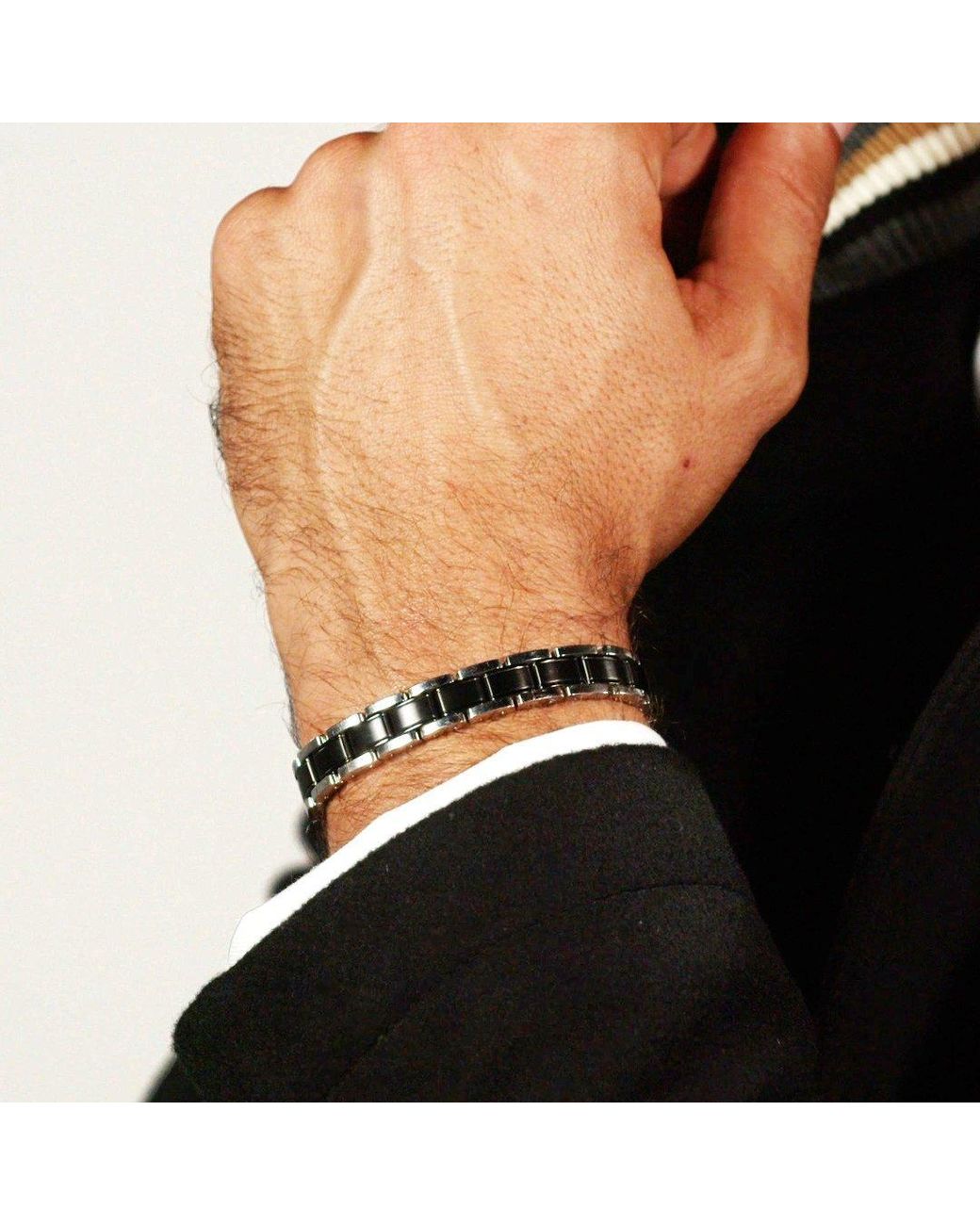 Boss Metallic Stainless Steel Magnetic Chain Bracelet for men