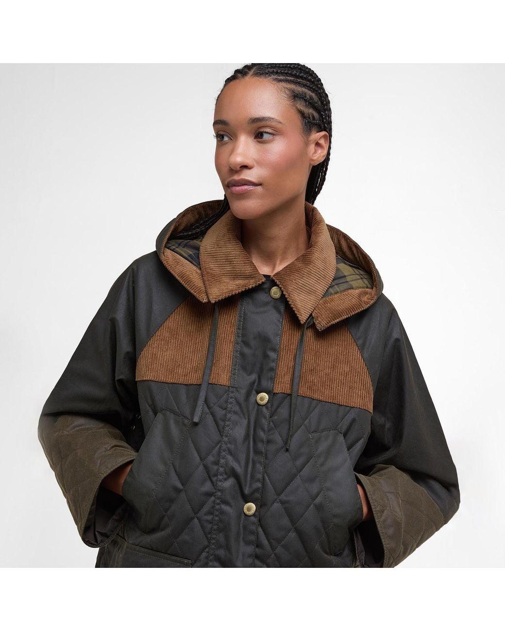 Barbour Black Imelda Waxed Cotton Long Sleeve Wax Jacket