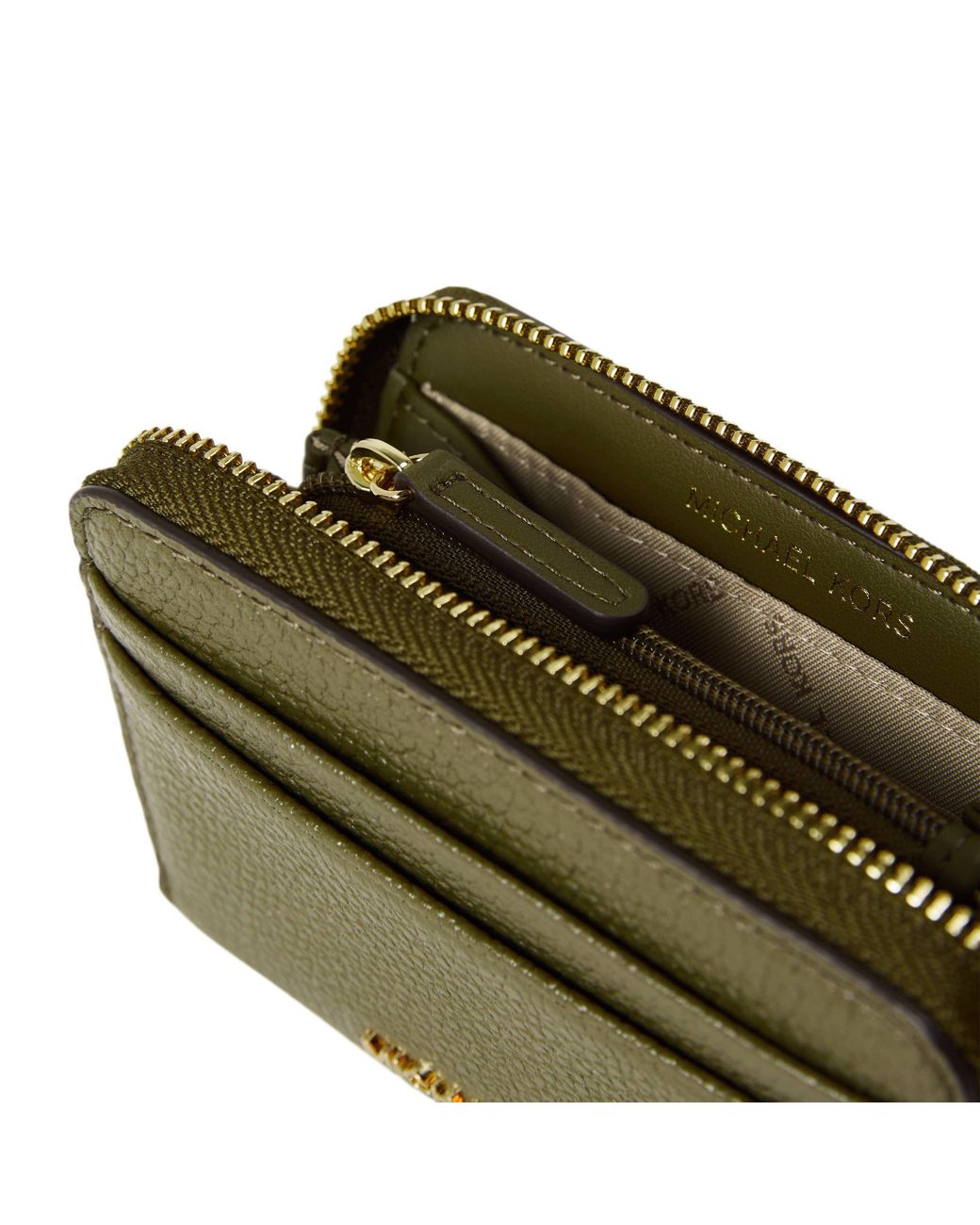 MICHAEL Michael Kors Green Jet Set Signature Zip Around Purse
