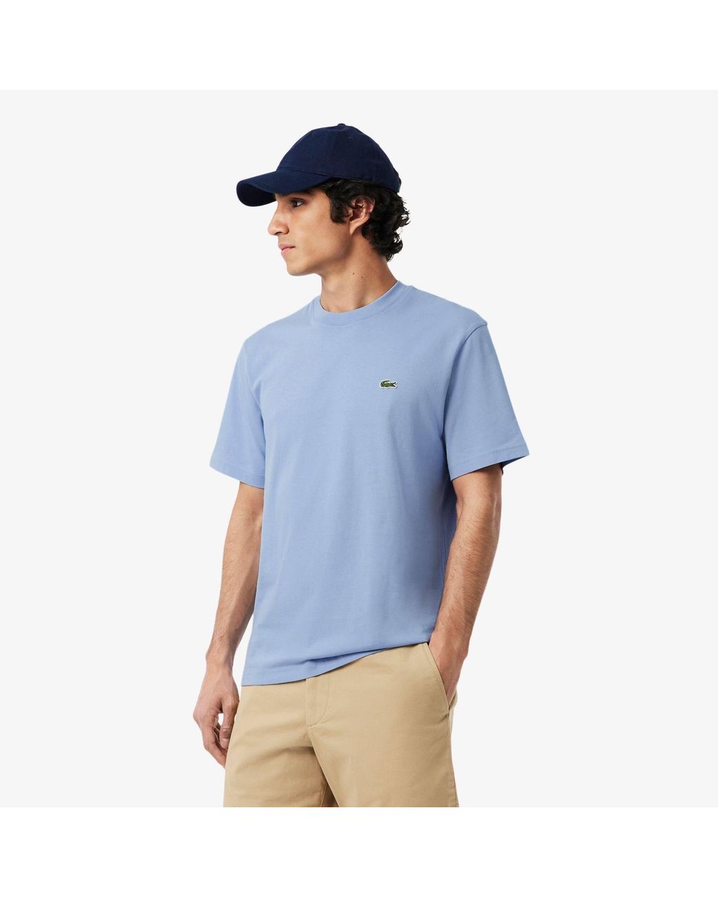 Lacoste Blue Regular Fit Small Logo T-Shirt for men