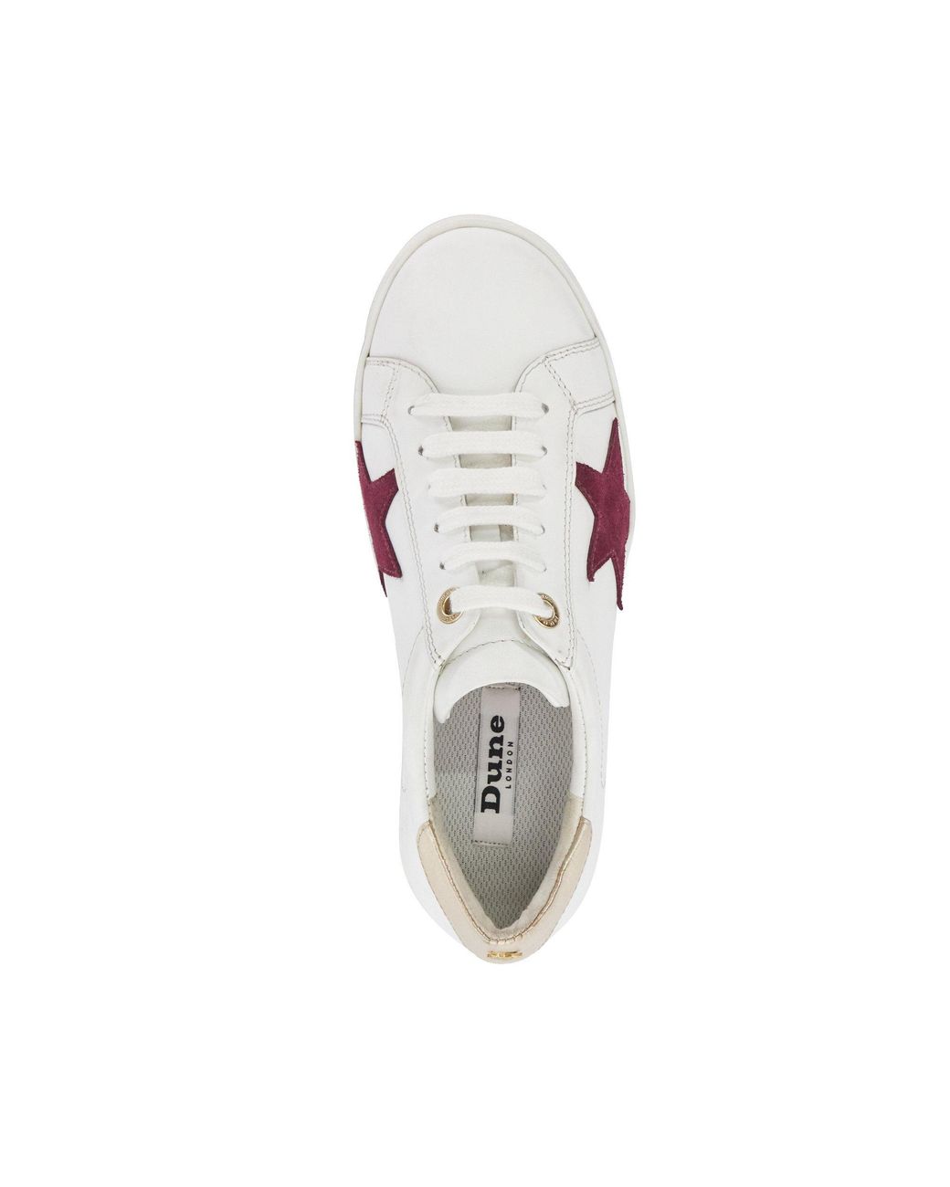 Dune White Edriss Low-Top Trainers