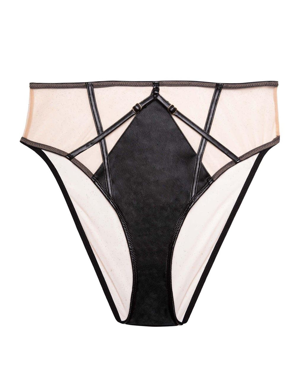 Playful Promises Brown Ramona Leatherette High Waist Brief