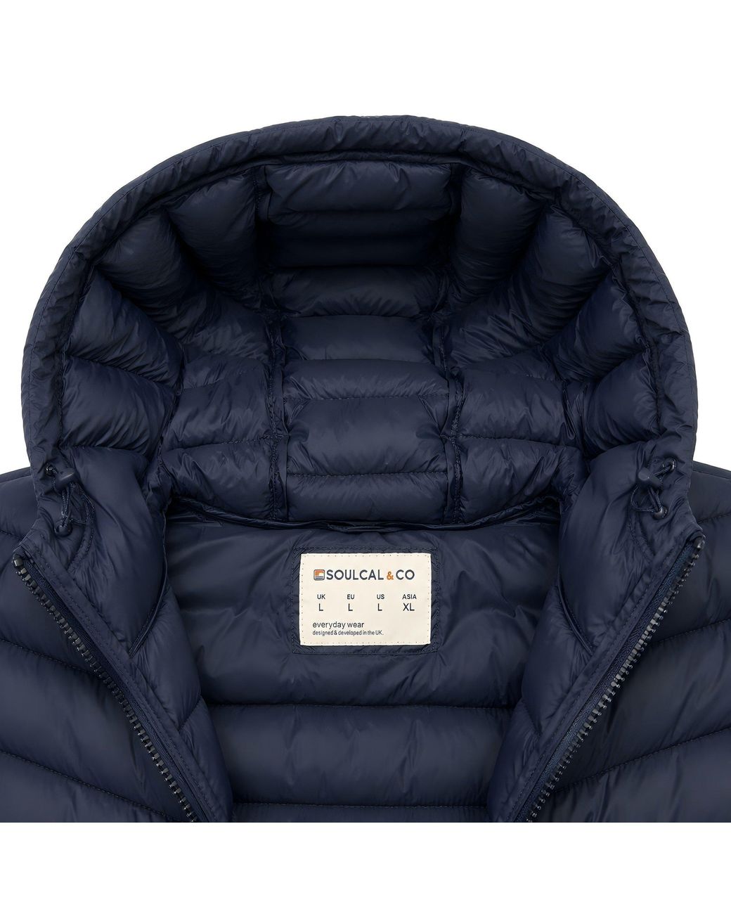 SoulCal & Co California Blue Micro Bubble Hooded Jacket for men