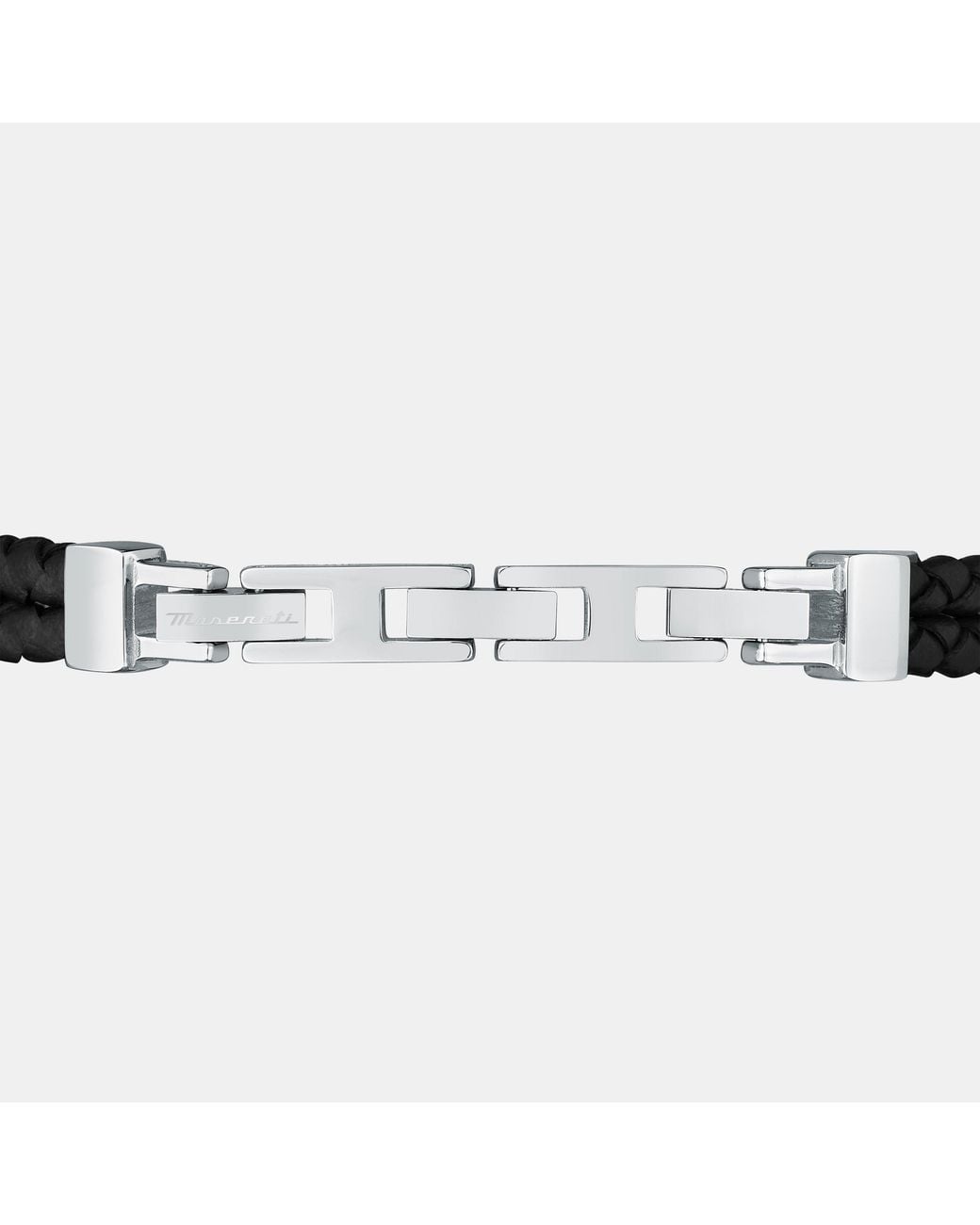 Maserati Jewellery Metallic Maserati Leather Bracelet for men