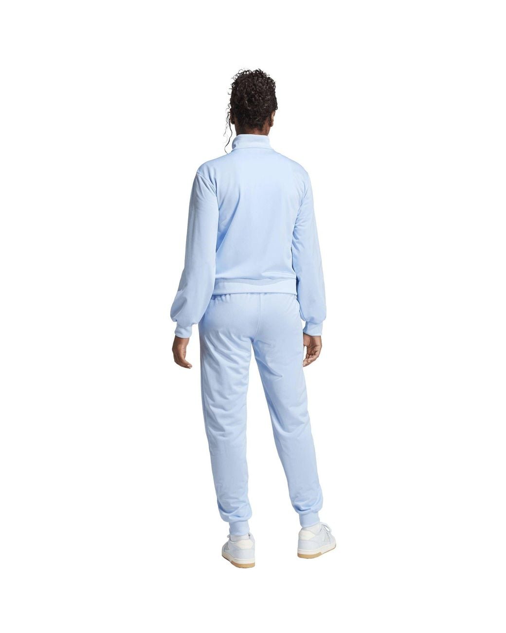 Adidas Blue Feelcozy Long-Sleeve Zip-Collar T-Shirt