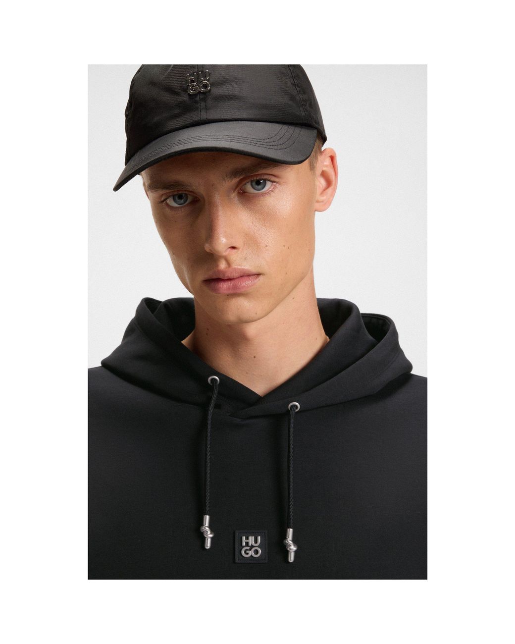 HUGO Black Dargenhood Short Sleeve Polo Shirt for men