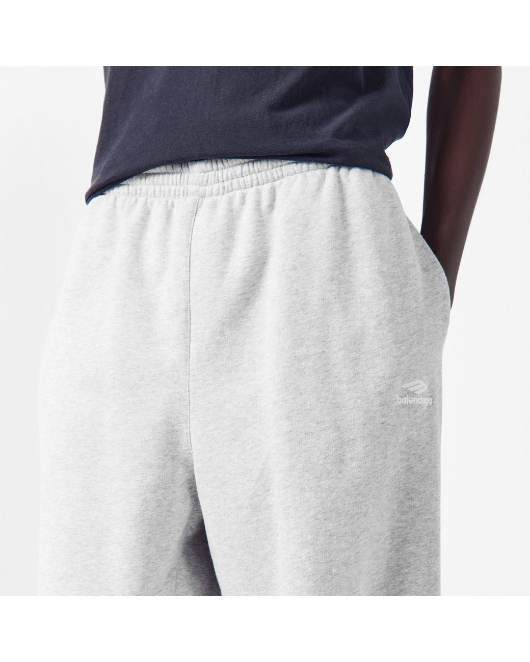 Balenciaga Blue Bal Tech Reverse Relaxed Fit Wide Leg Trousers for men