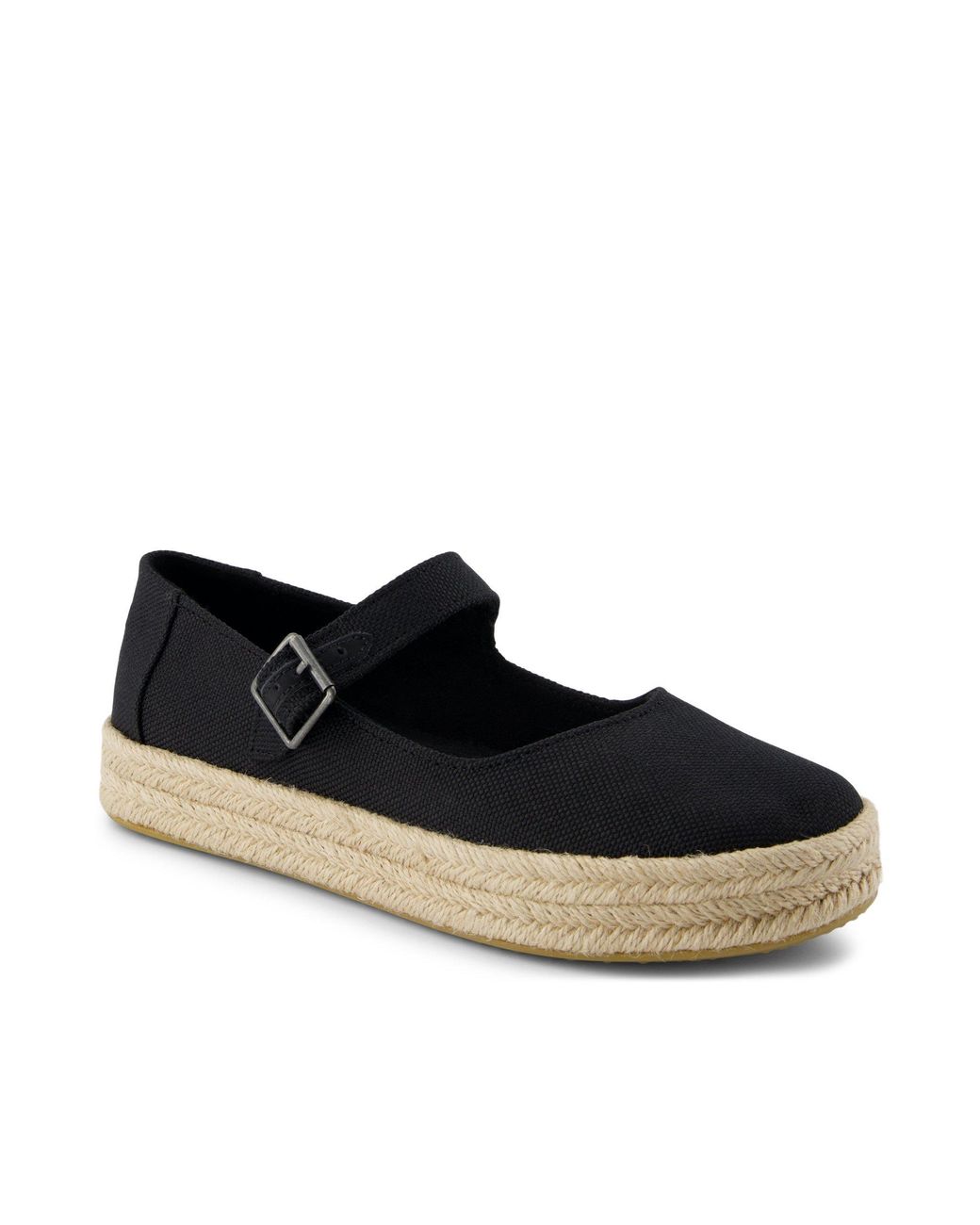 TOMS Black Carolina Mary Jane Espadrille