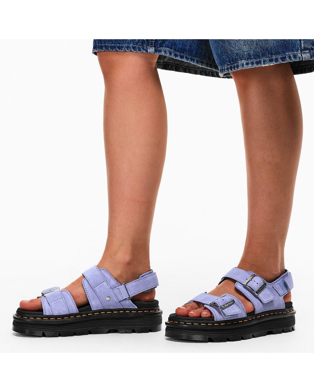 Dr. Martens Blue Zebzag Sandals