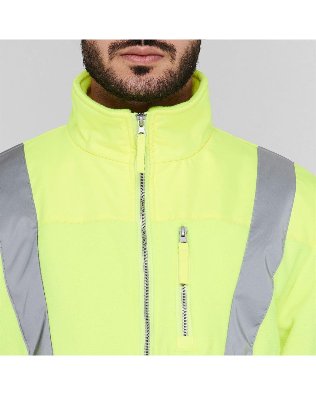 Dunlop Yellow Hi Vis Fleece Jacket for men