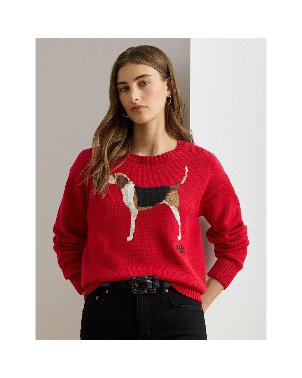 Ralph Lauren Red Crew Neck Jumper