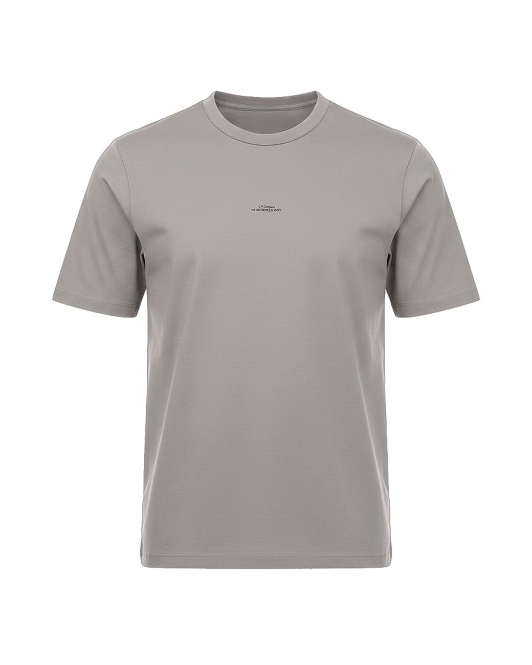 C P Company Gray Metropolis Series Printed Logo T-Shirt for men