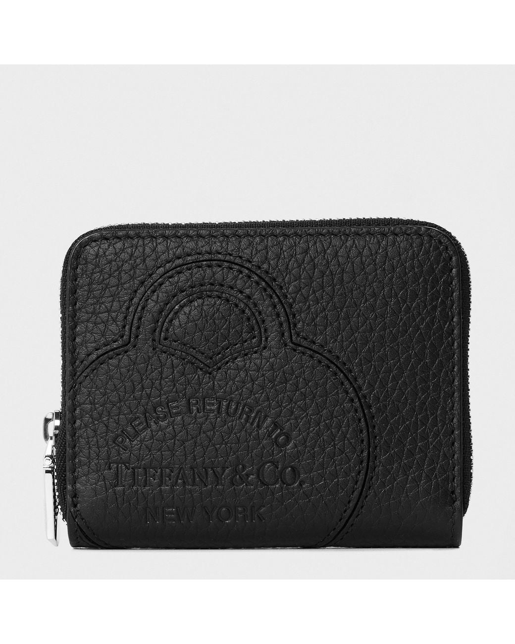 Tiffany & Co Black Zipped Wallet S 99 Compact Zipped Coin Purse