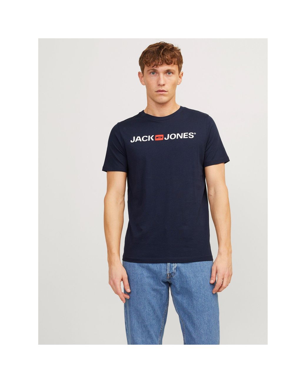 Jack & Jones Blue Corp Logo 3-pack T-shirt for men