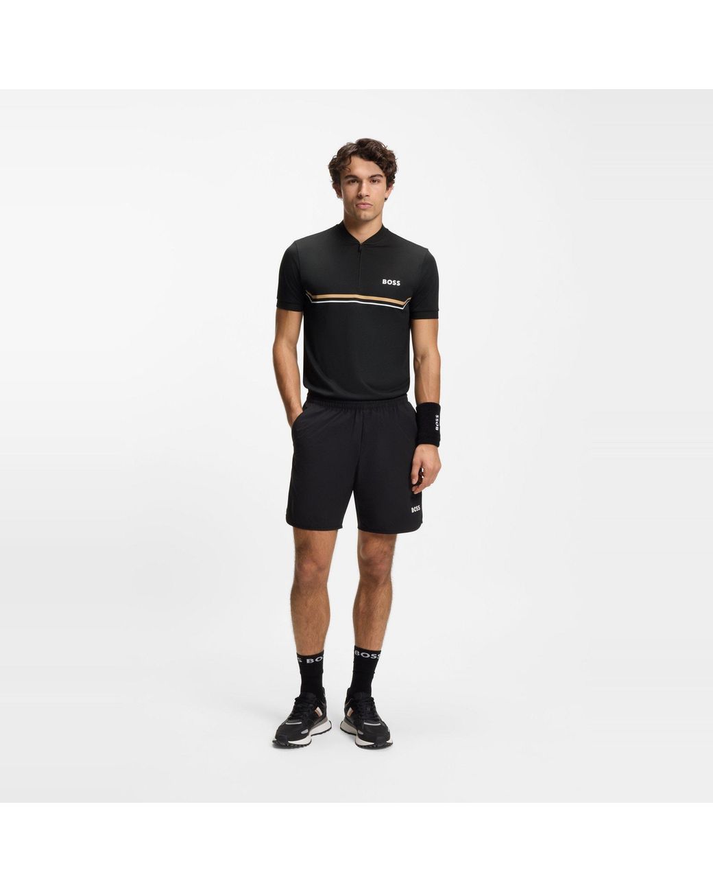 Boss Black Spin Bodymapp Short-Sleeve Slim-Fit Polo Shirt for men
