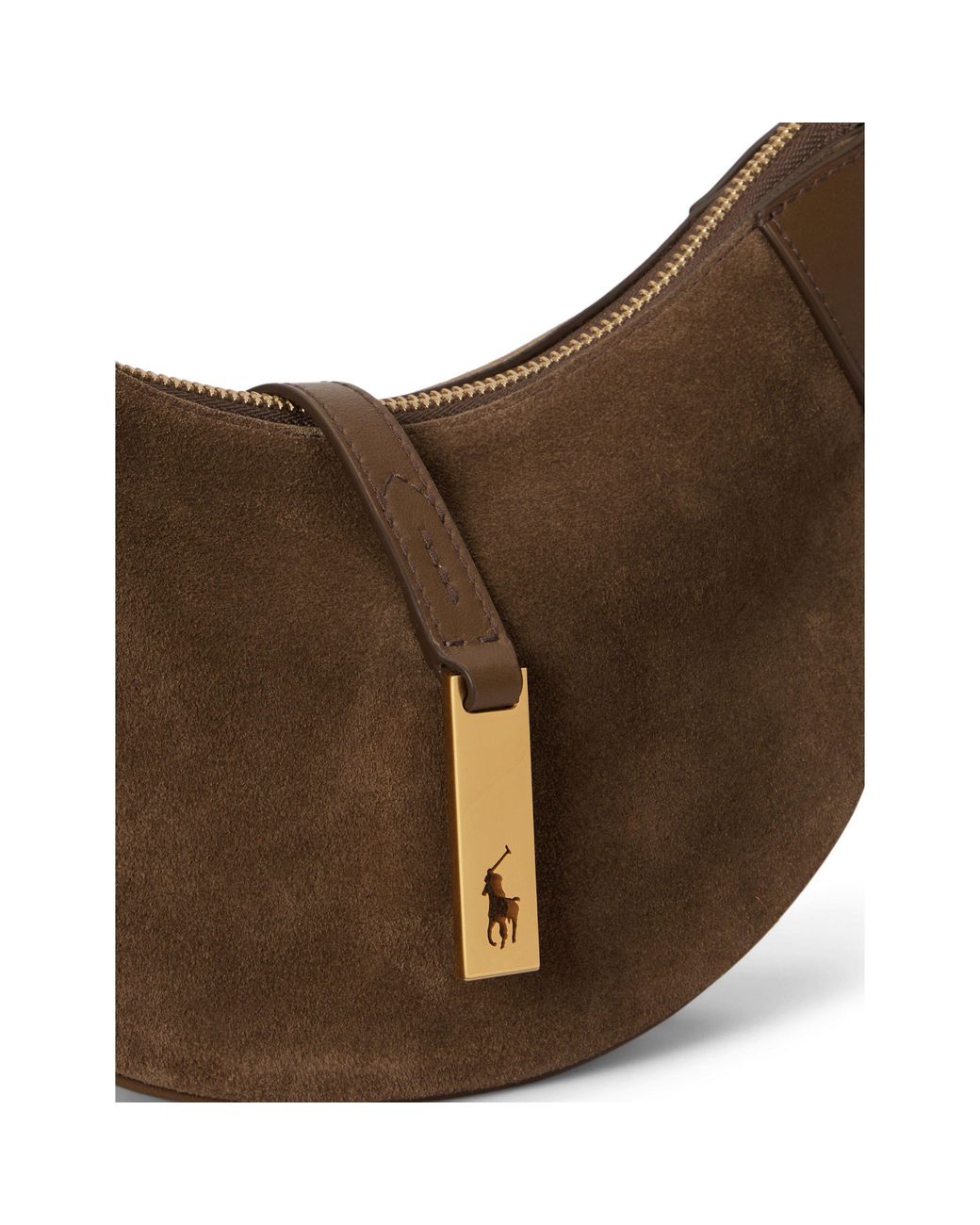 Polo Ralph Lauren Brown Calfskin Mini Shoulder Bag