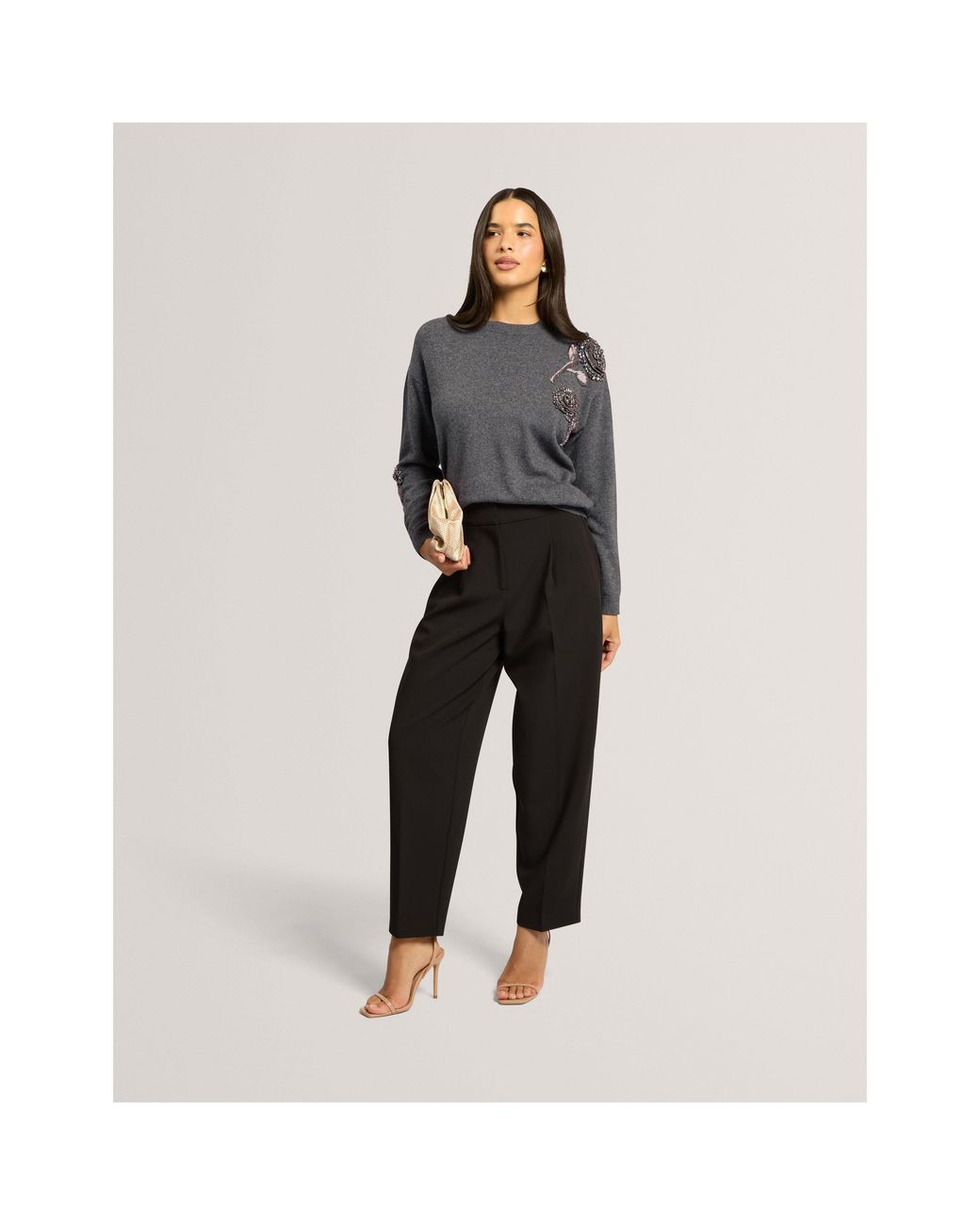 Ted Baker Gray Ted Wool Blend Jumpe Ld64