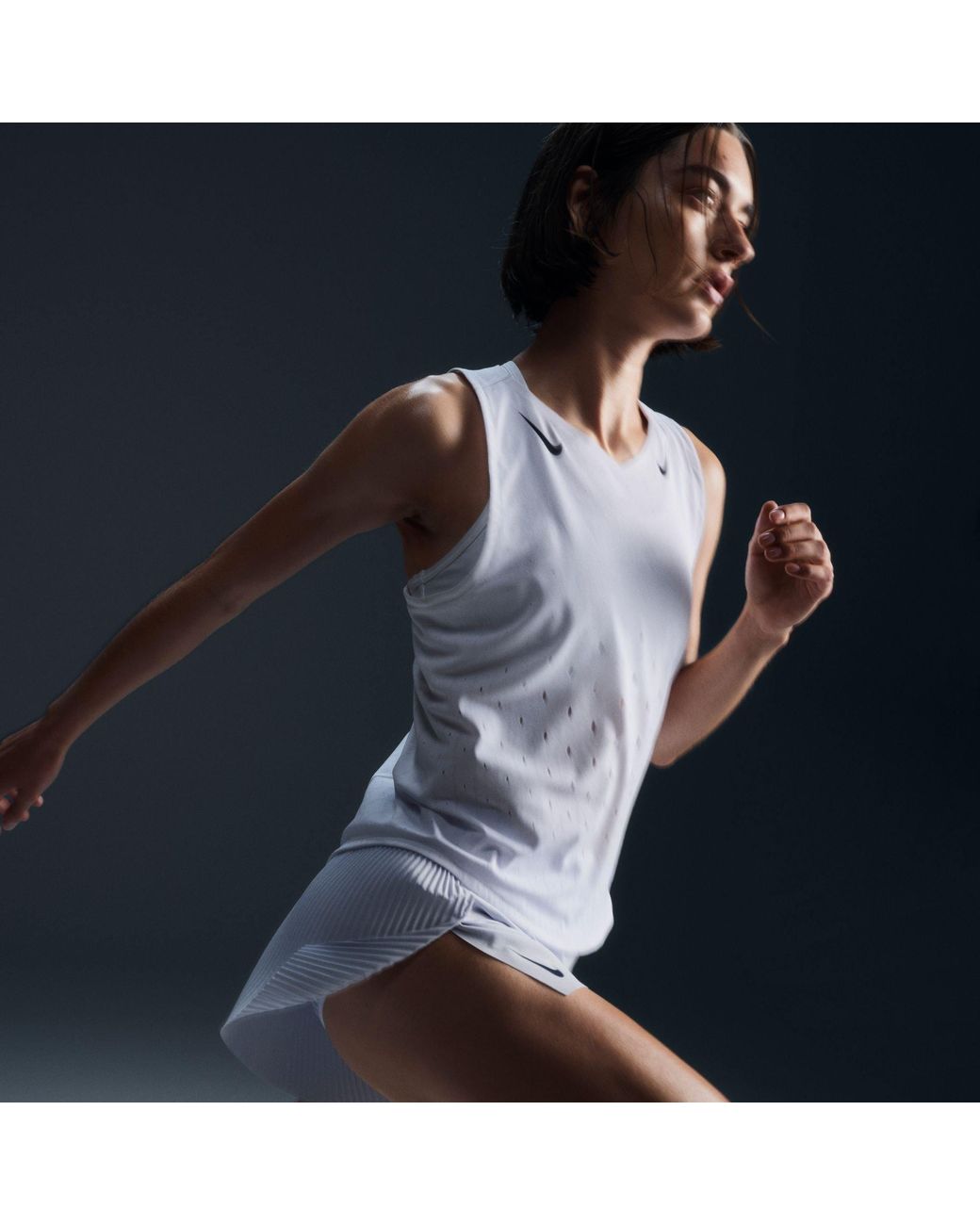 Nike Blue Dri Fit Adv Running Singlet