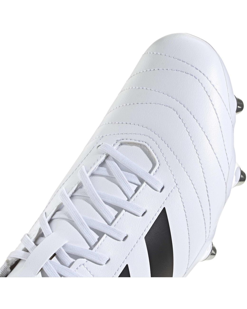 Adidas White Kakari Adults Soft Ground Rugby Boots for men