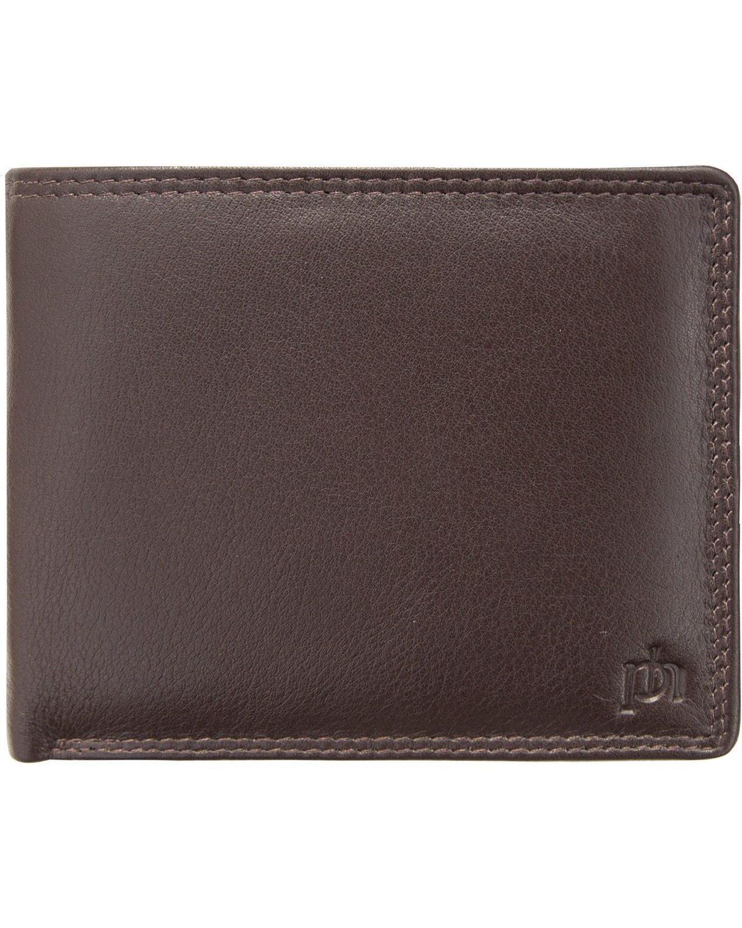 PRIMEHIDE Leather Brown Washington Trifold Rfid Leather Wallet for men
