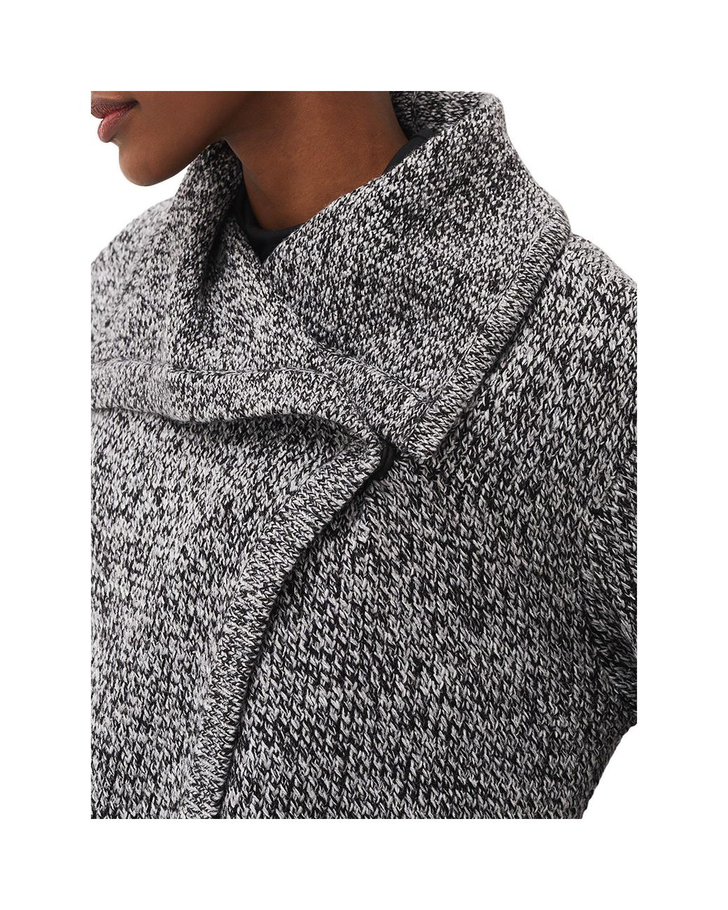 Phase Eight Gray Mavis Wool Blend Knitted Jacket
